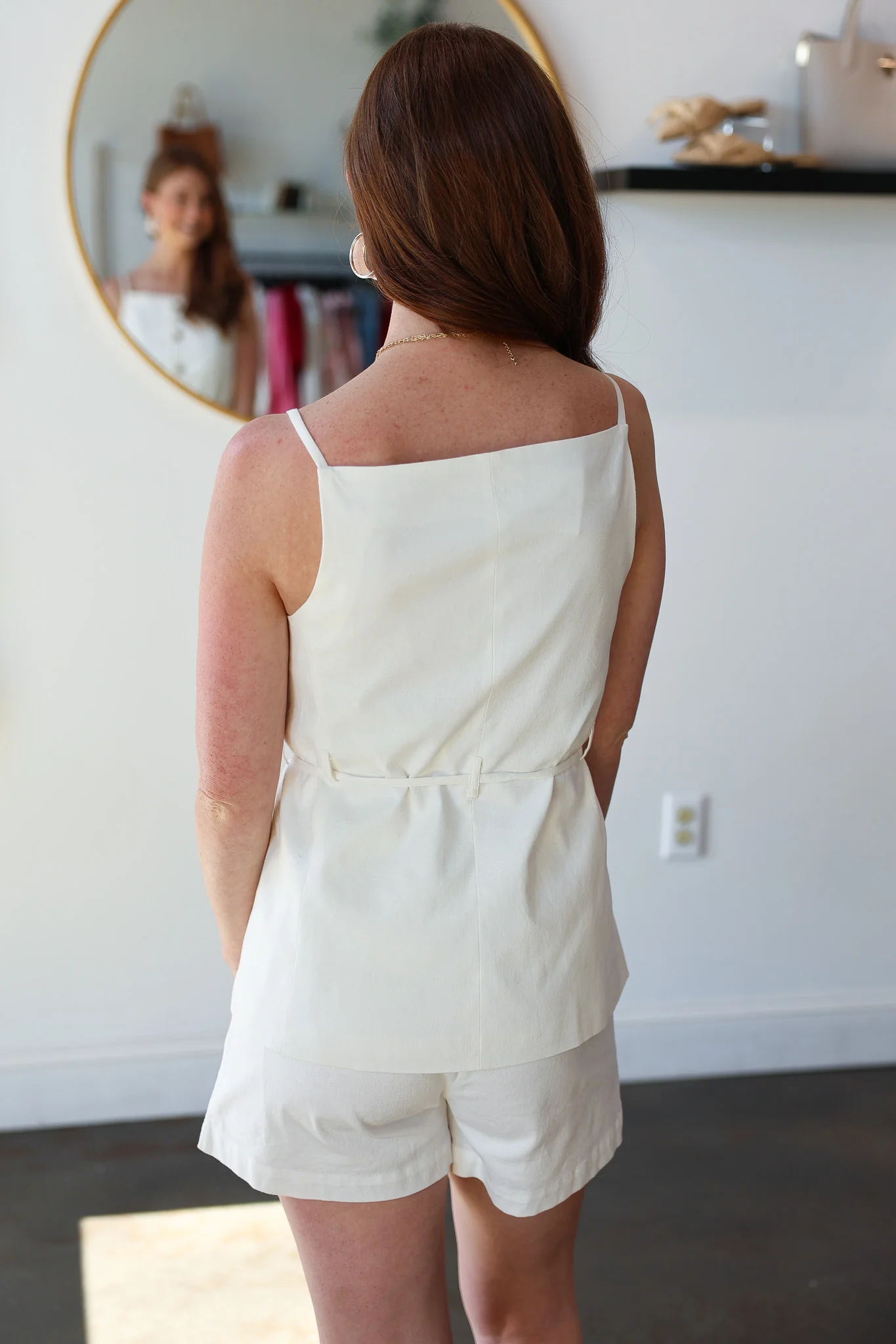 Button Front Top - White - Image 6