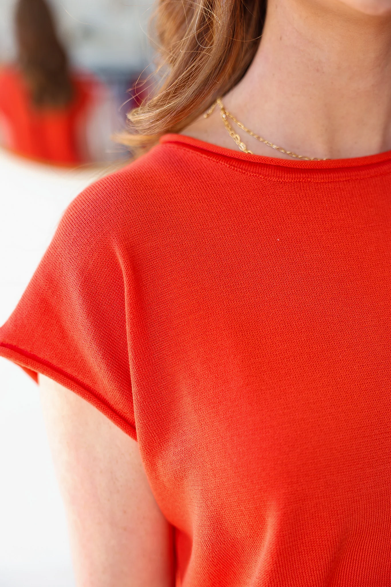 Cap Sleeve Knit Top - Poppy - Image 5