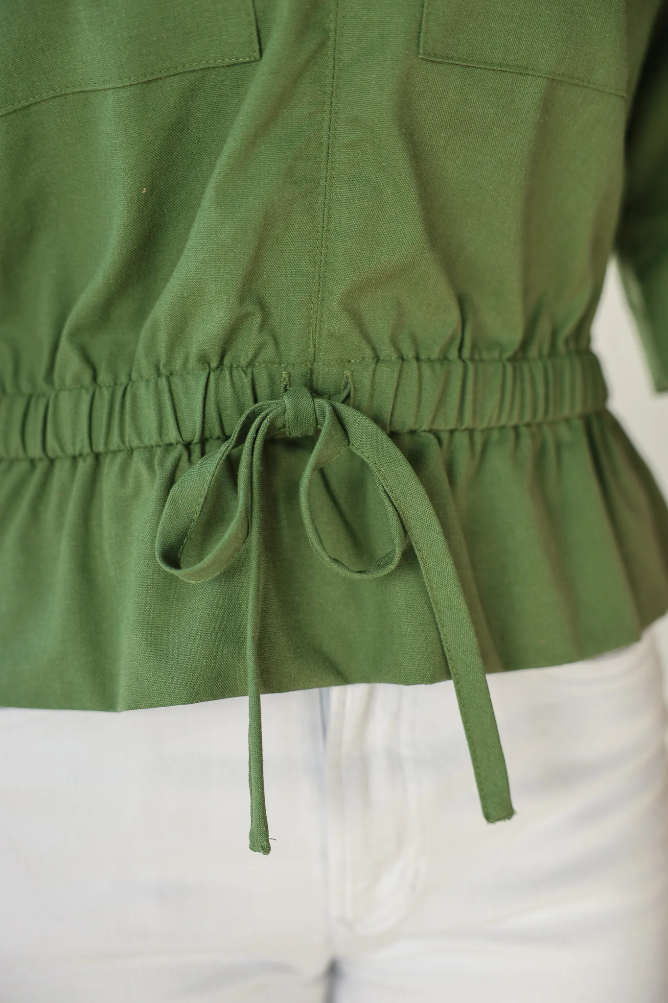 Cinch Waist Top - Green - Image 8