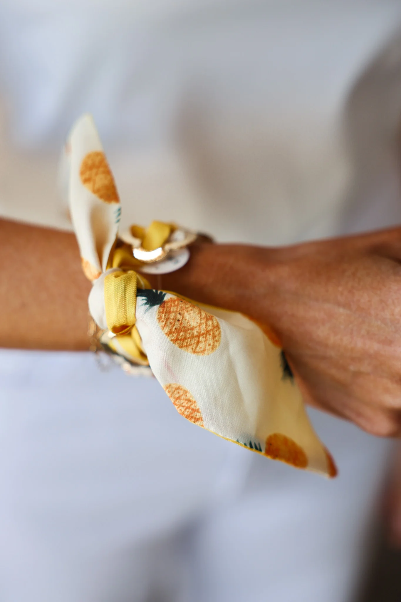 Scarf Bracelet - Yellow - Image 2