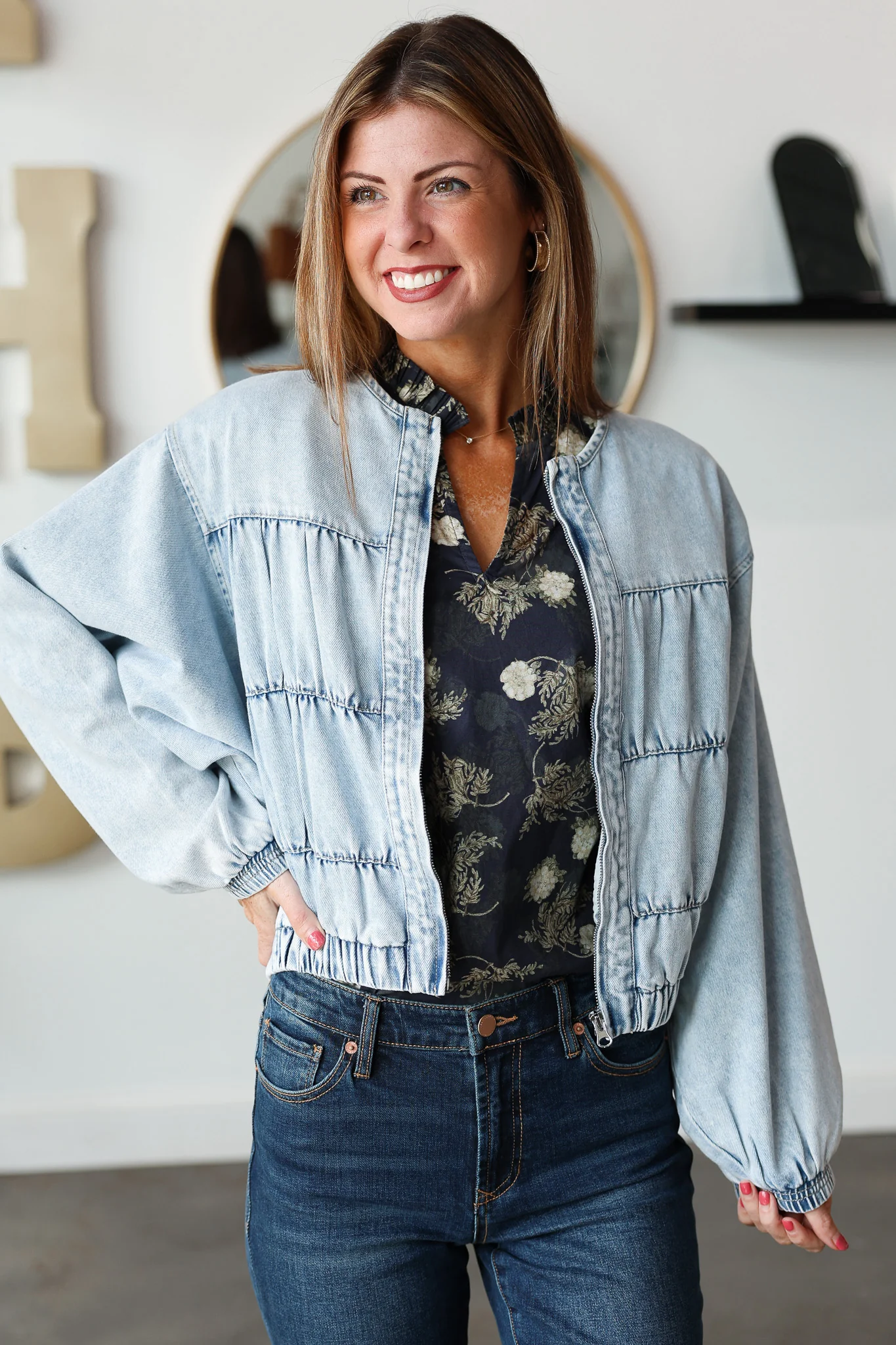 Denim Oversized Jacket - Image 3