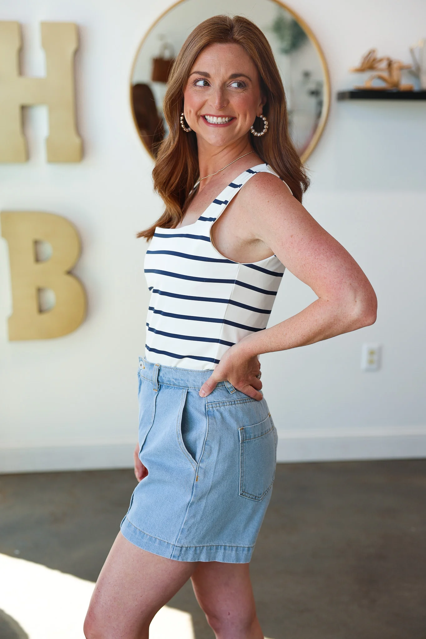 Denim Shorts - Blue - Image 7