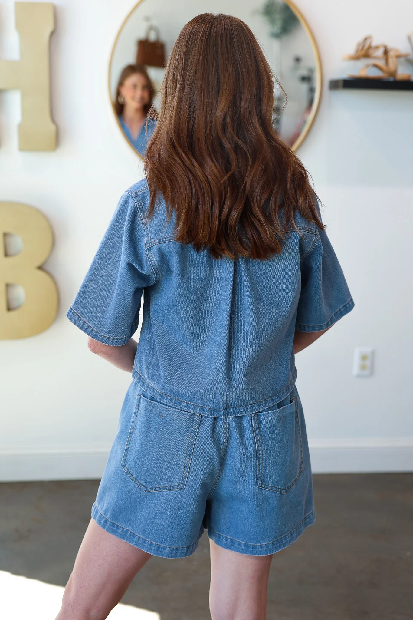 Denim Skort - Light Wash - Image 8
