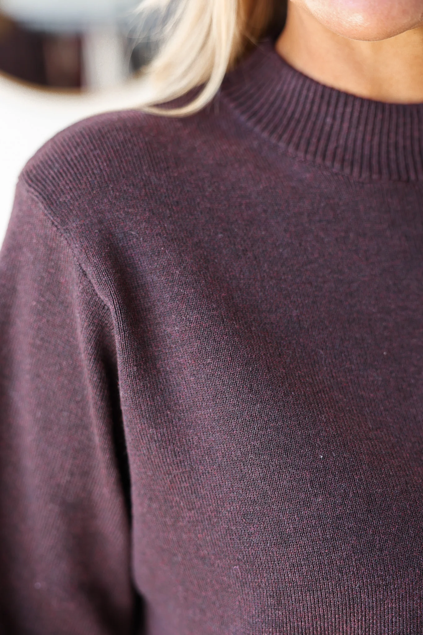 Dressy Knit Sweater - Espresso - Image 8