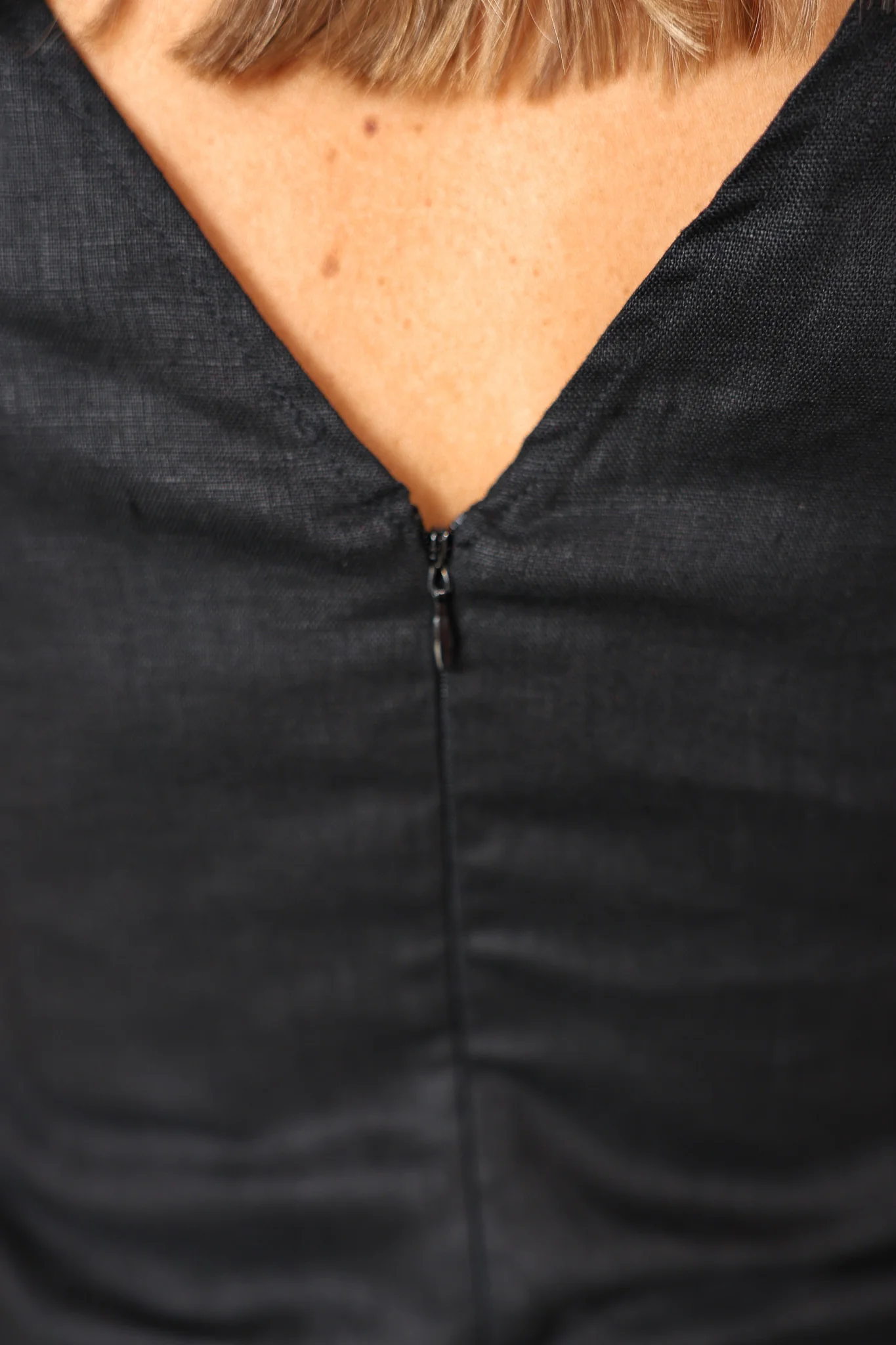 Drop Waist Mini Dress - Black - Image 7
