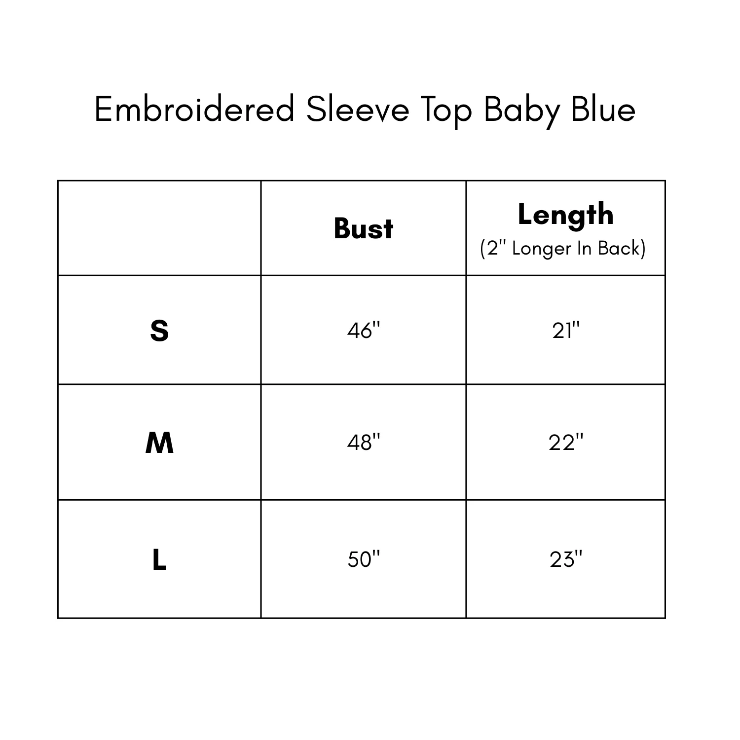 Embroidered Sleeve Top - Baby Blue - Image 10