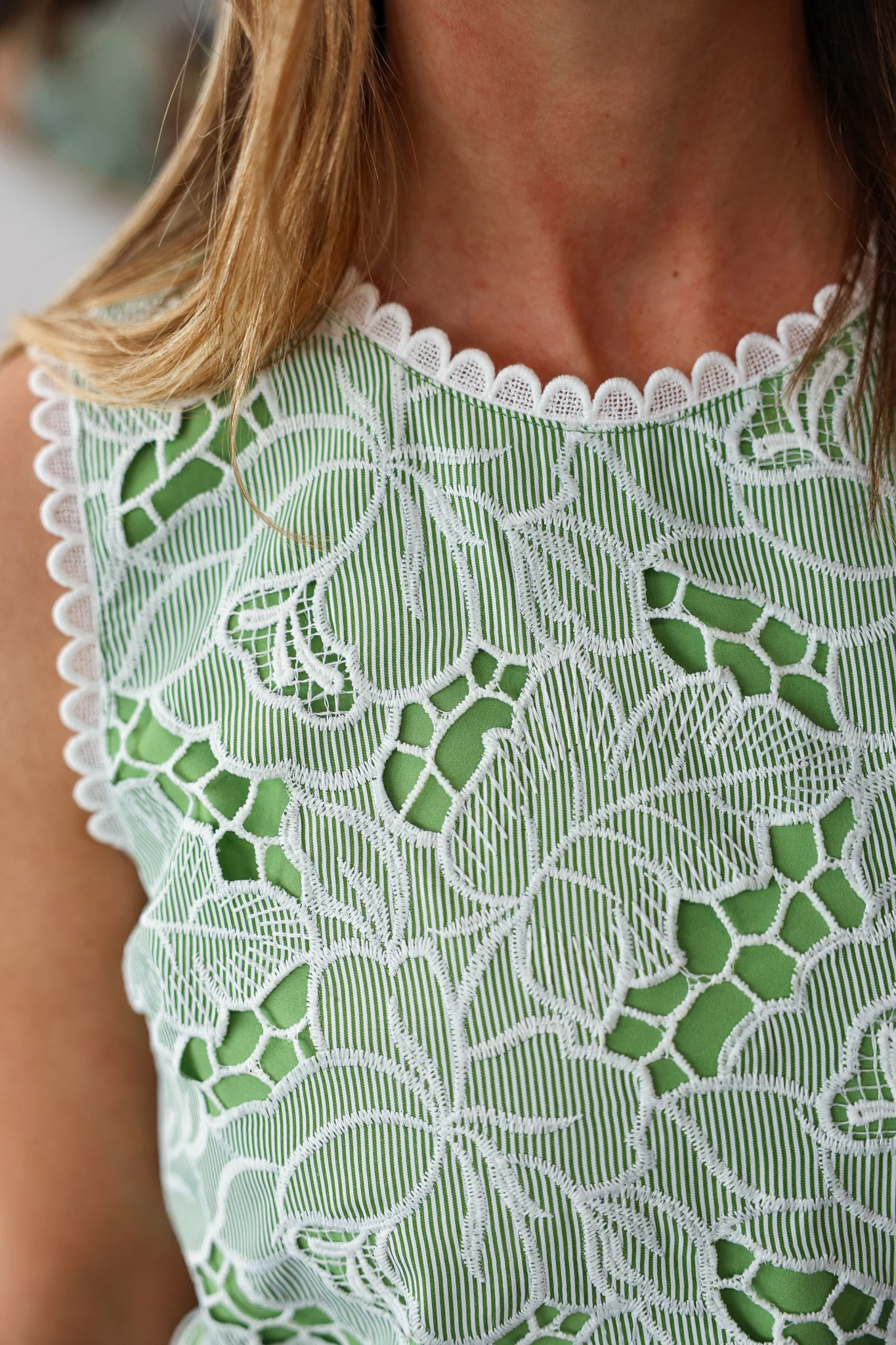 Embroidered Tank - Green - Image 6