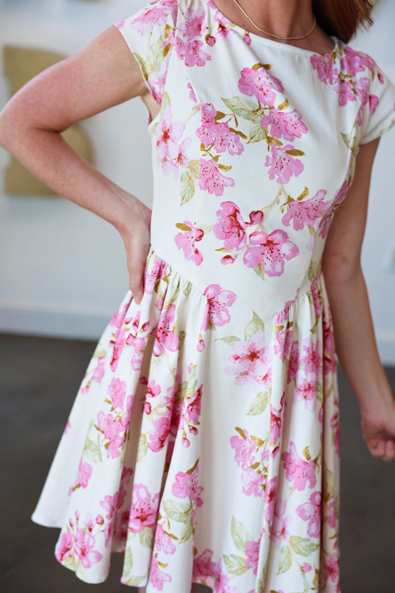 Floral Denim Dress - Image 2