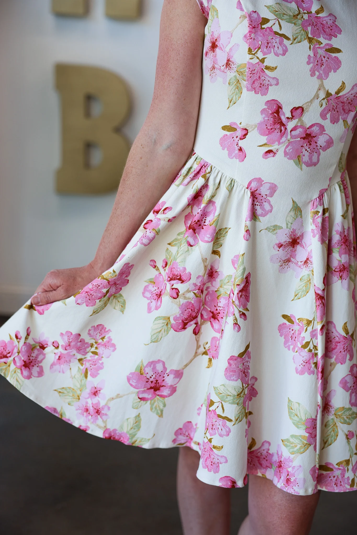 Floral Denim Dress - Image 6