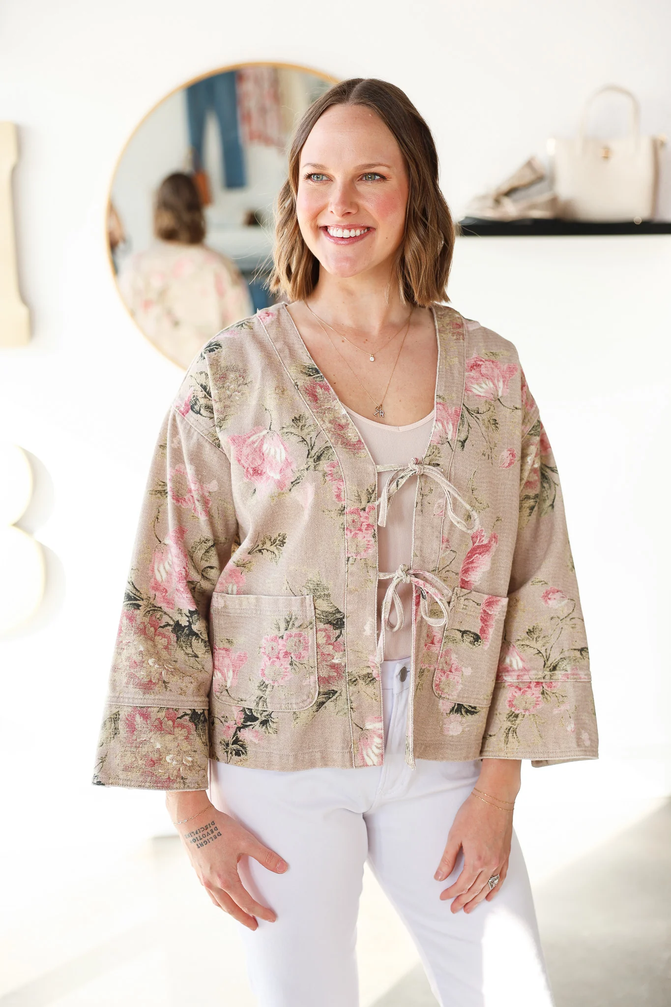Floral Denim Jacket - Image 3