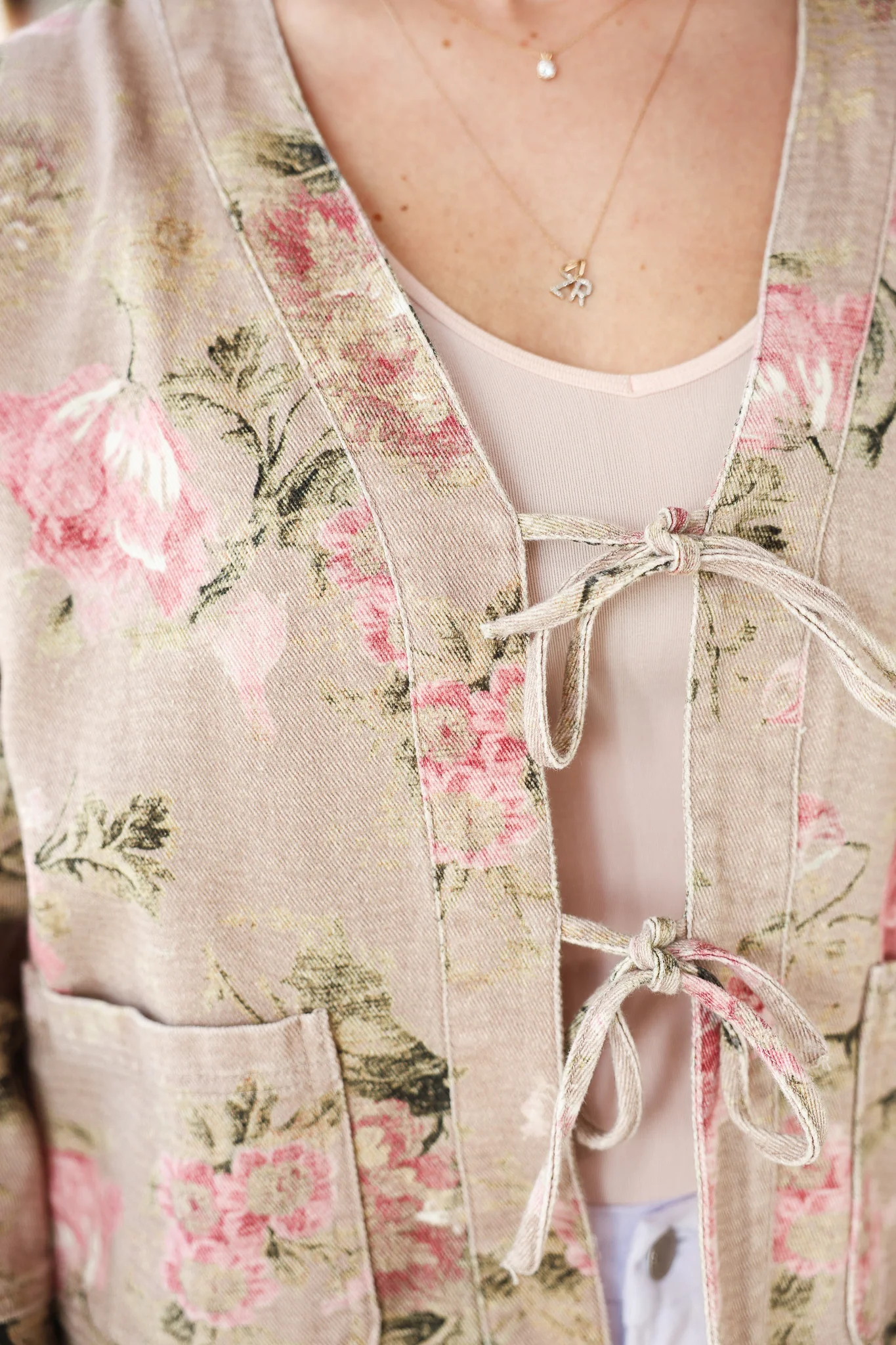Floral Denim Jacket - Image 6