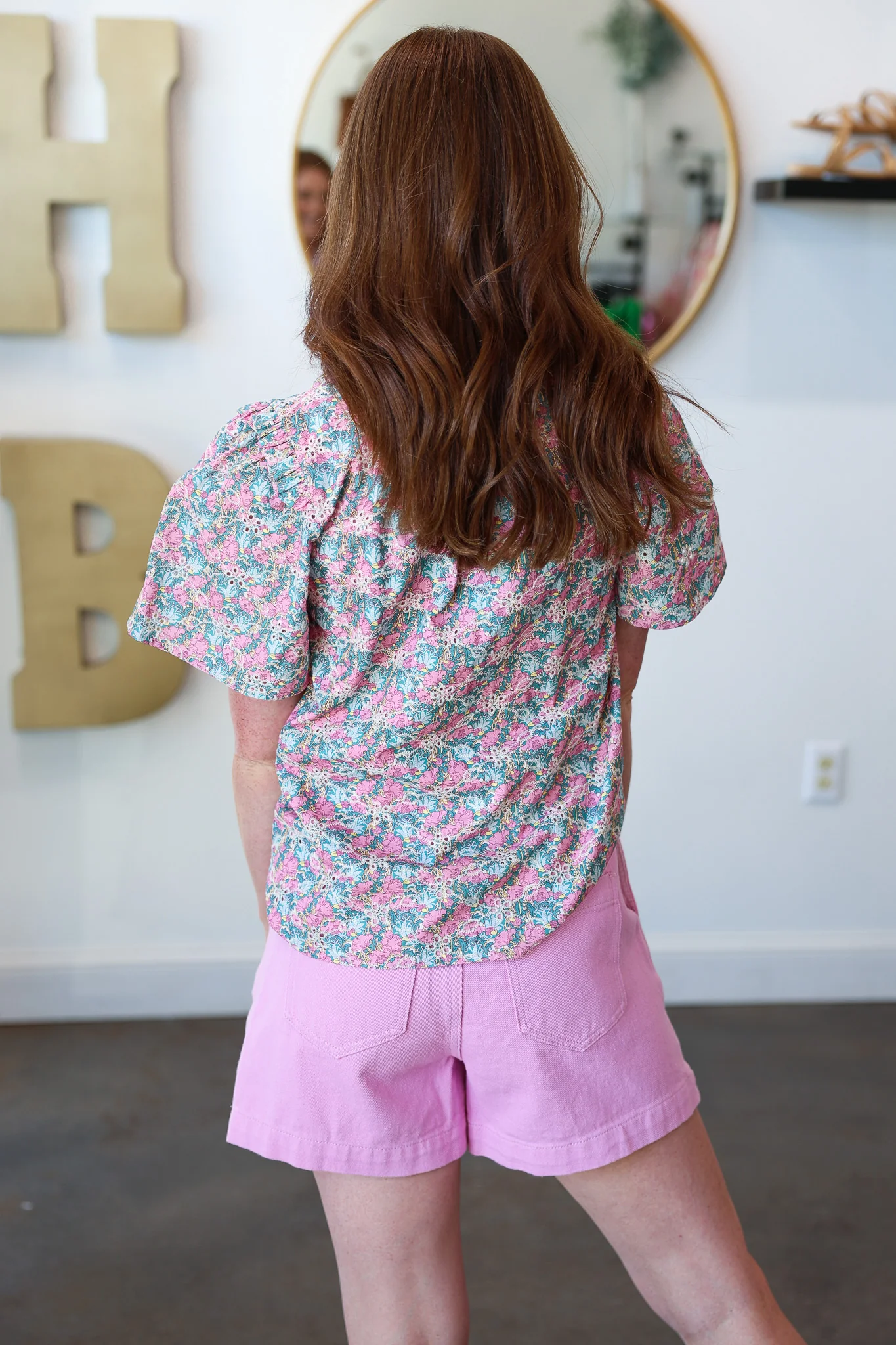 Embroidered V Neck Pastel Top - Image 9