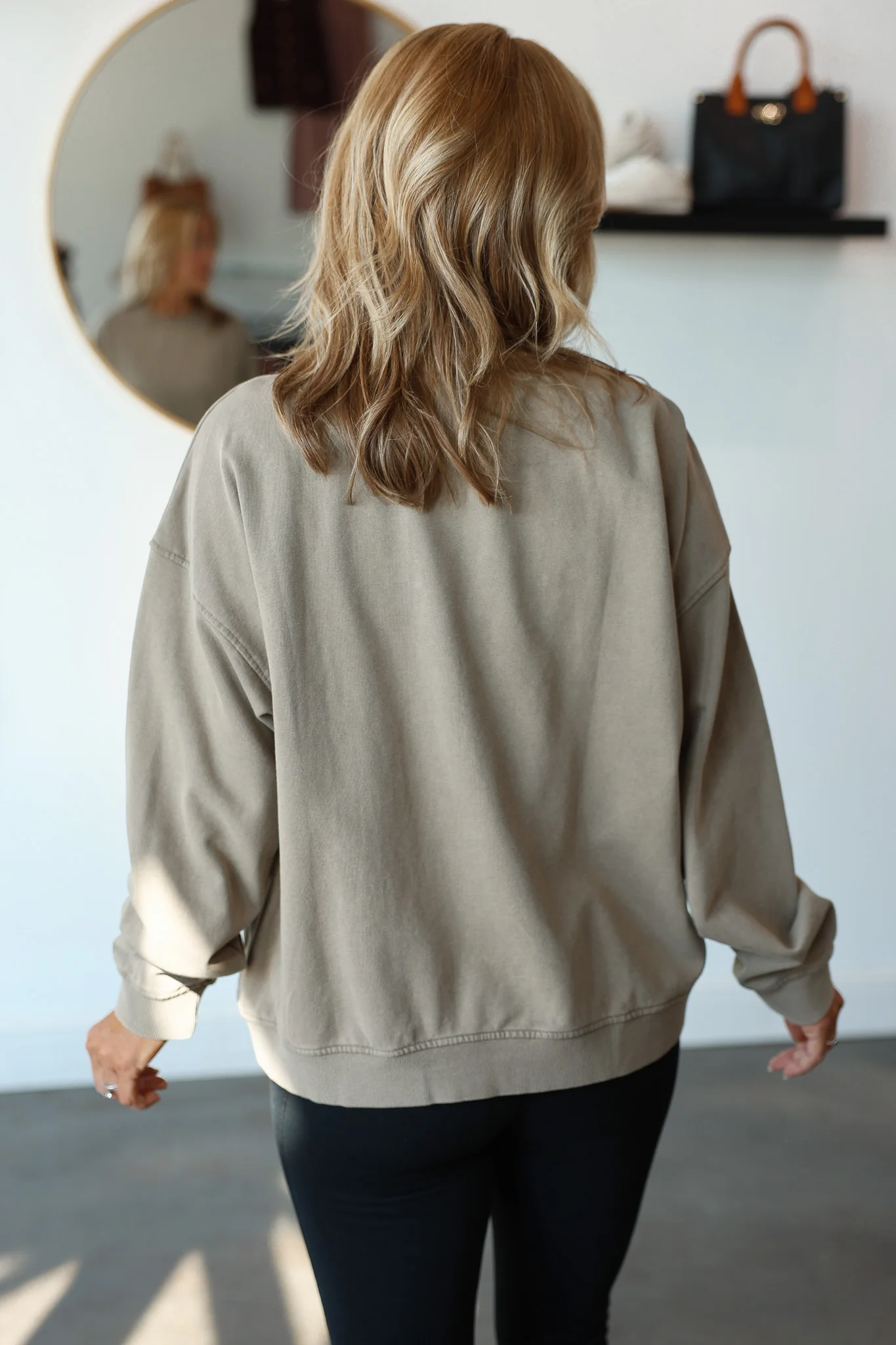 French Terry Sweatshirt - Olive - Image 6