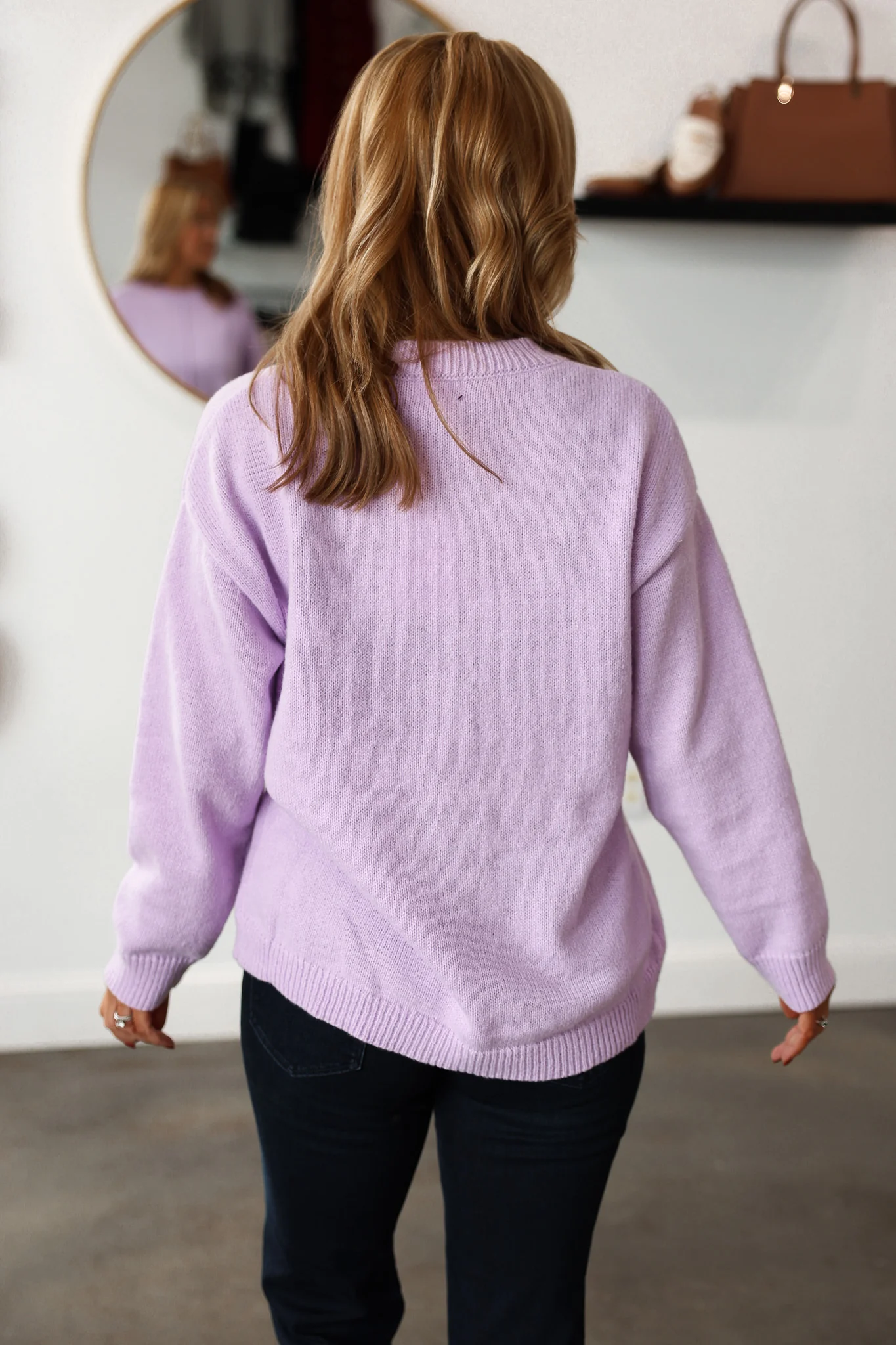 Front Seam Sweater - Lavender - Image 5