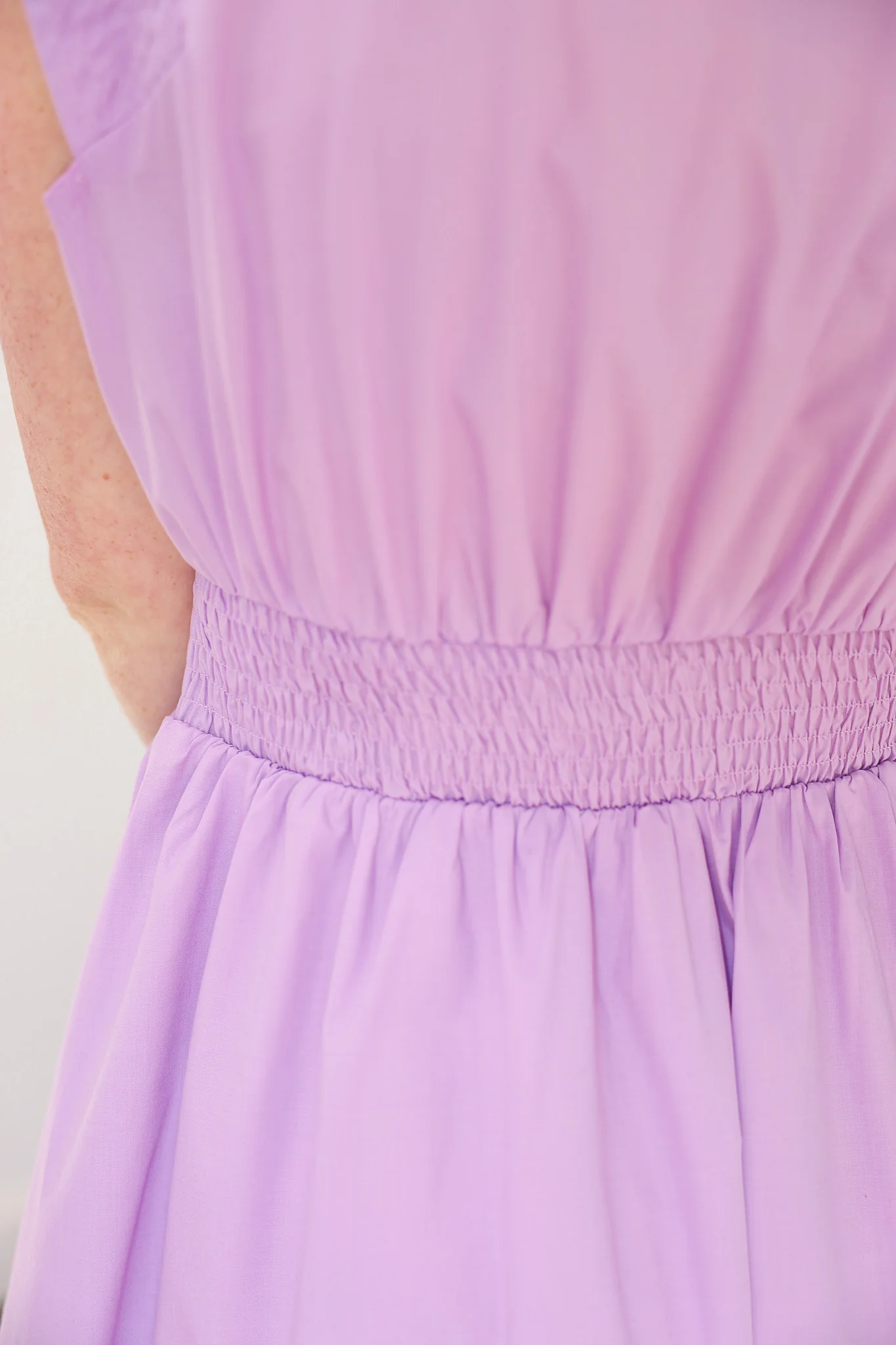 Front Zip Midi Dress - Lavender - Image 7