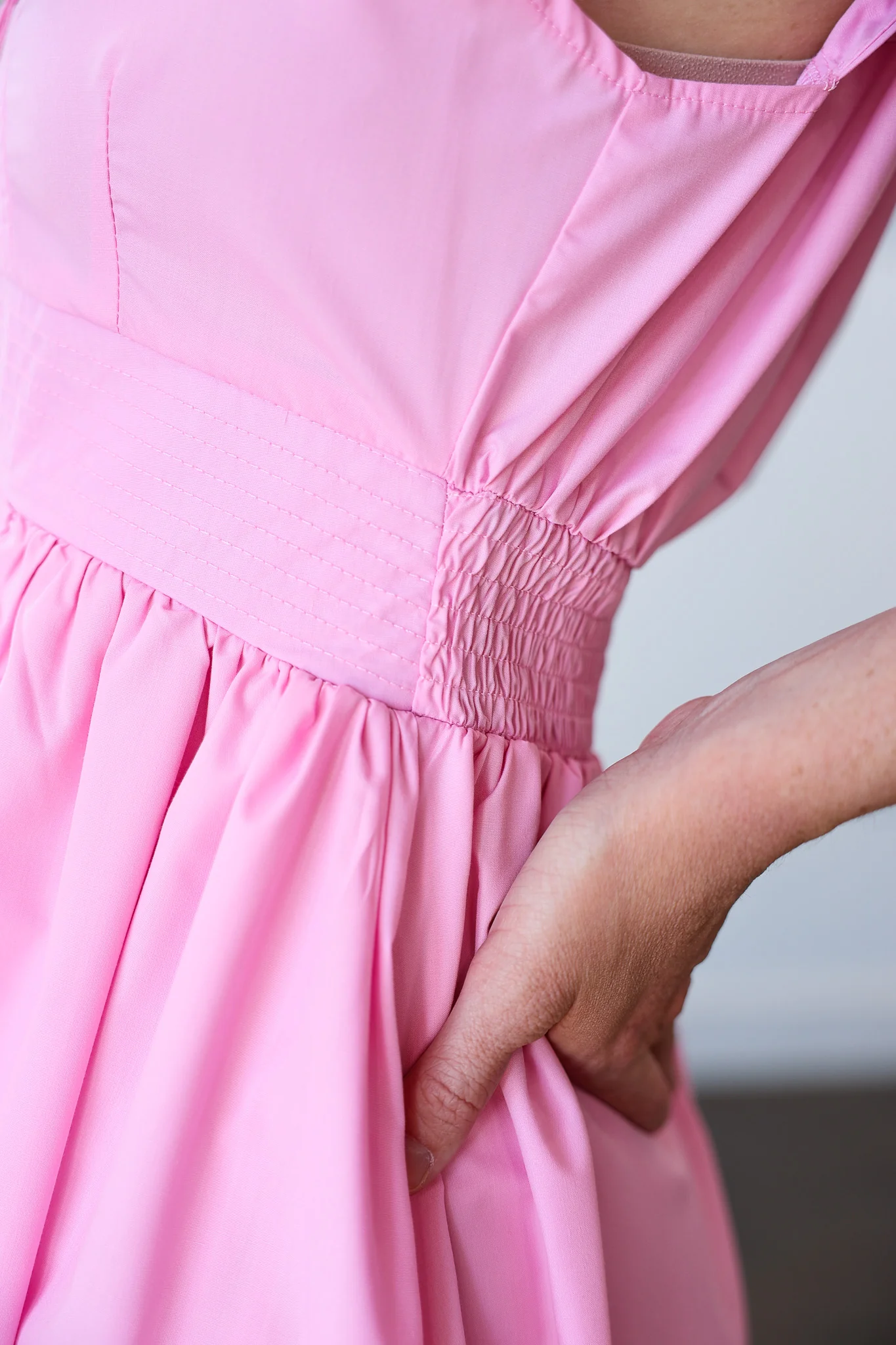 Front Zip Midi Dress - Pink - Image 9