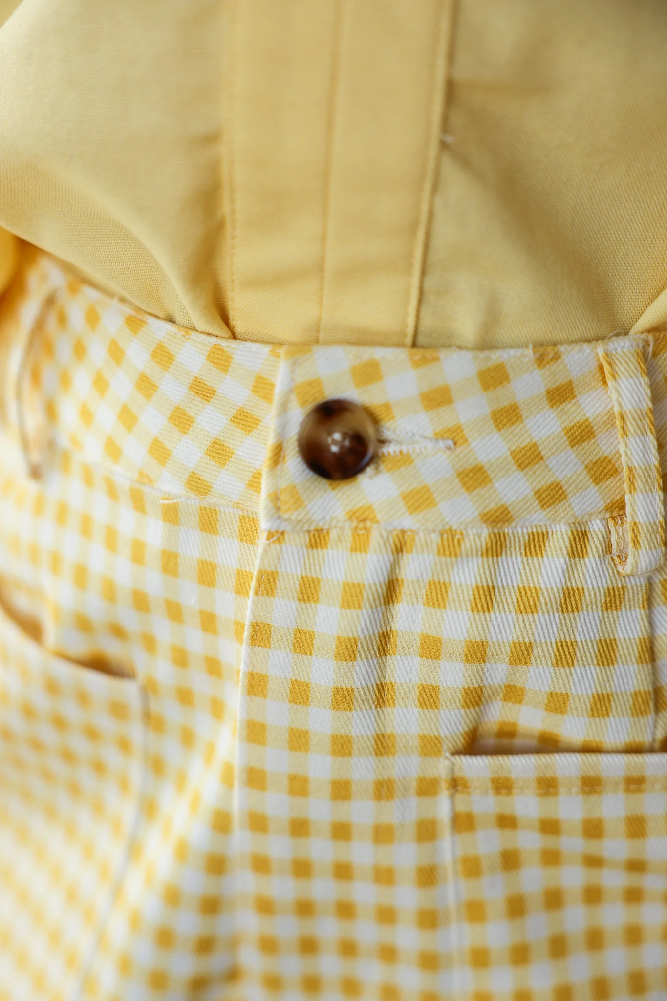 Gingham Shorts - Yellow - Image 8