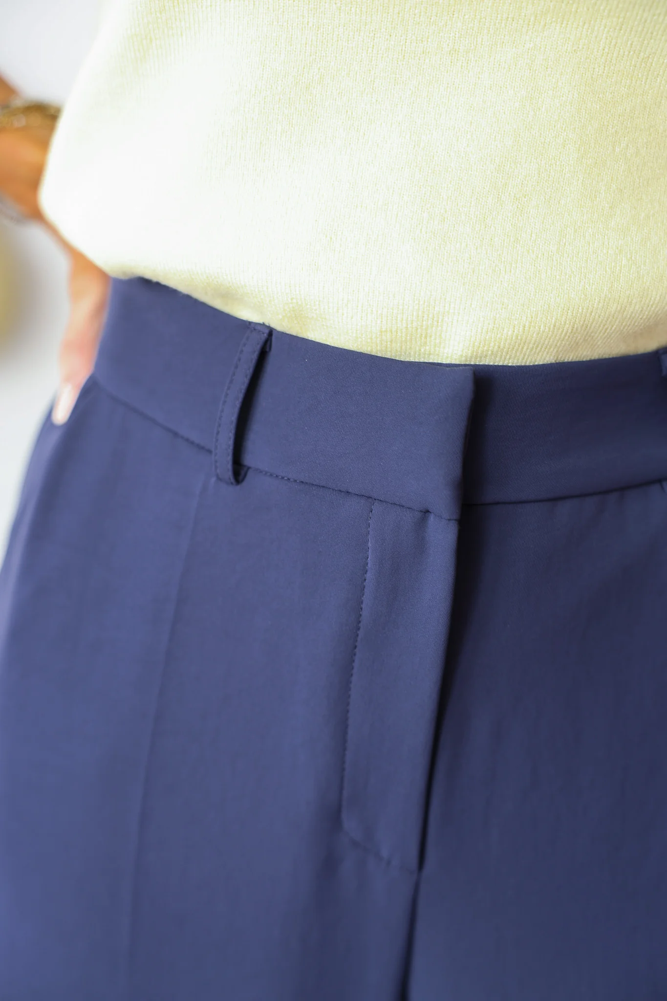 High Waisted Pants - Navy - Image 7