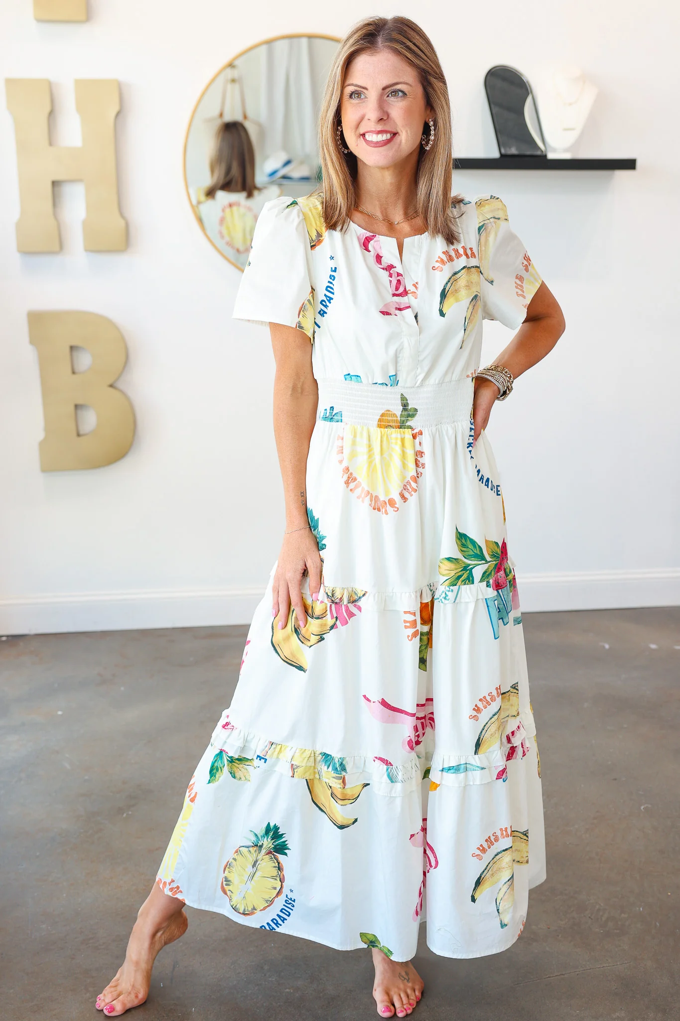 Island Printed Midi Dress - Image 3