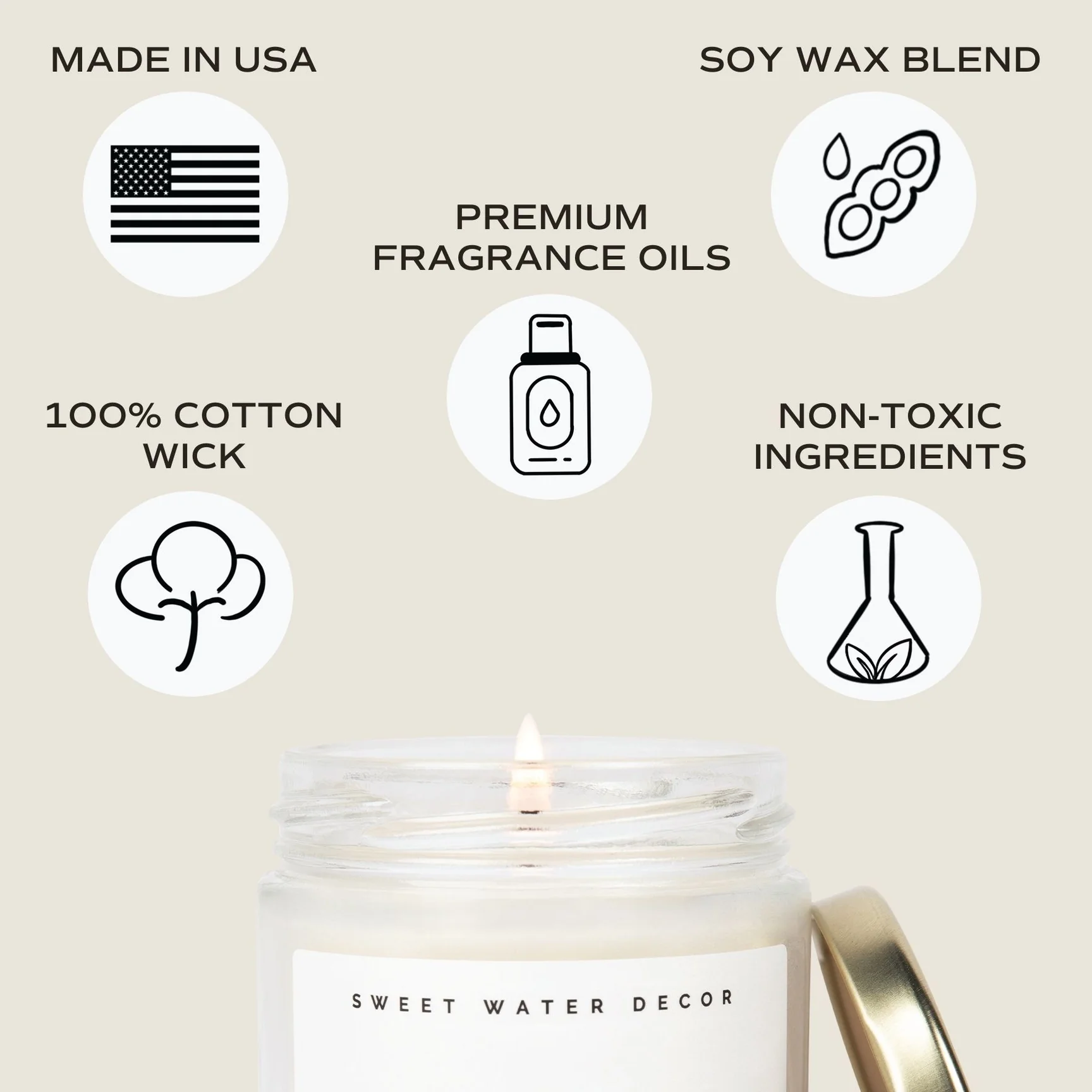 Lavender and Sage Soy Candle - Image 3