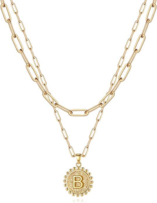 Layered Chain Initial Necklace - Image 10