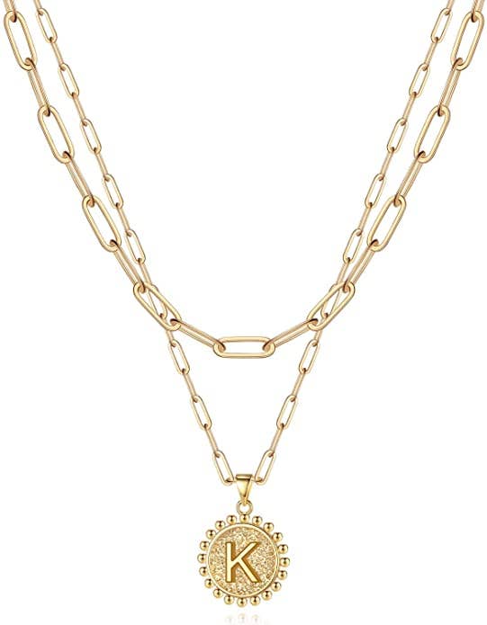 Layered Chain Initial Necklace - Image 11