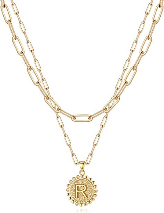 Layered Chain Initial Necklace - Image 13