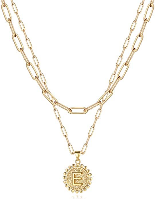 Layered Chain Initial Necklace - Image 4