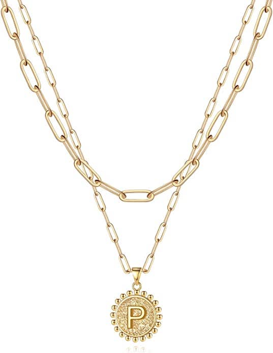 Layered Chain Initial Necklace - Image 6