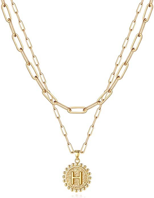 Layered Chain Initial Necklace - Image 7