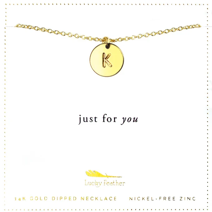 Initial Necklace - Disc - Image 11