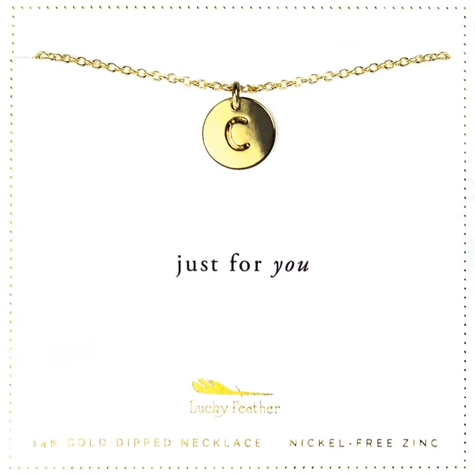 Initial Necklace - Disc - Image 3
