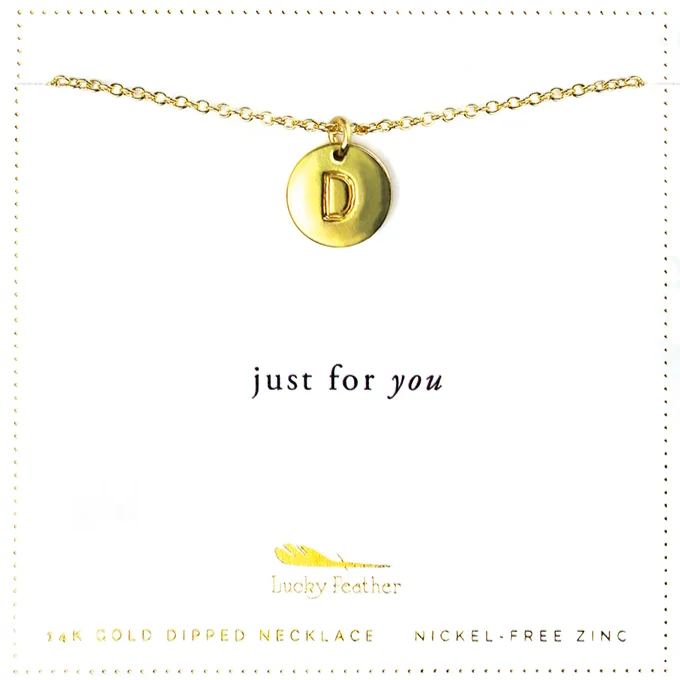 Initial Necklace - Disc - Image 4
