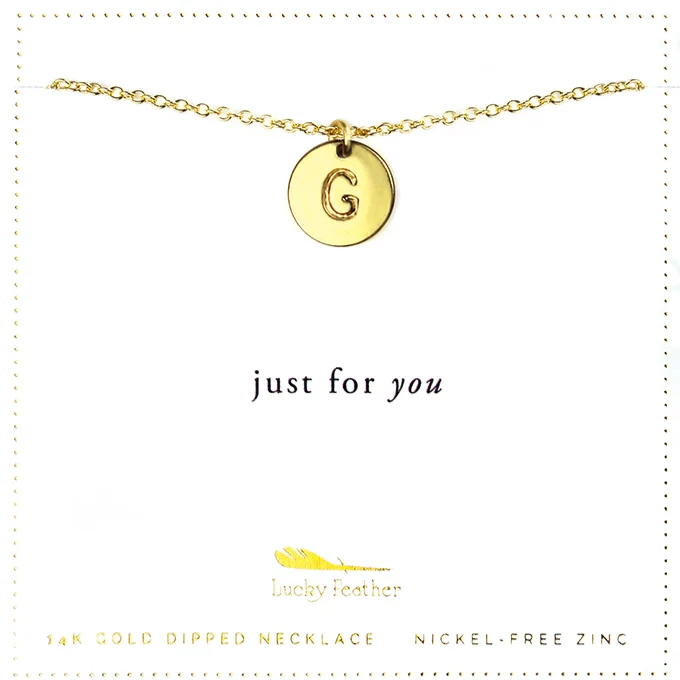 Initial Necklace - Disc - Image 7