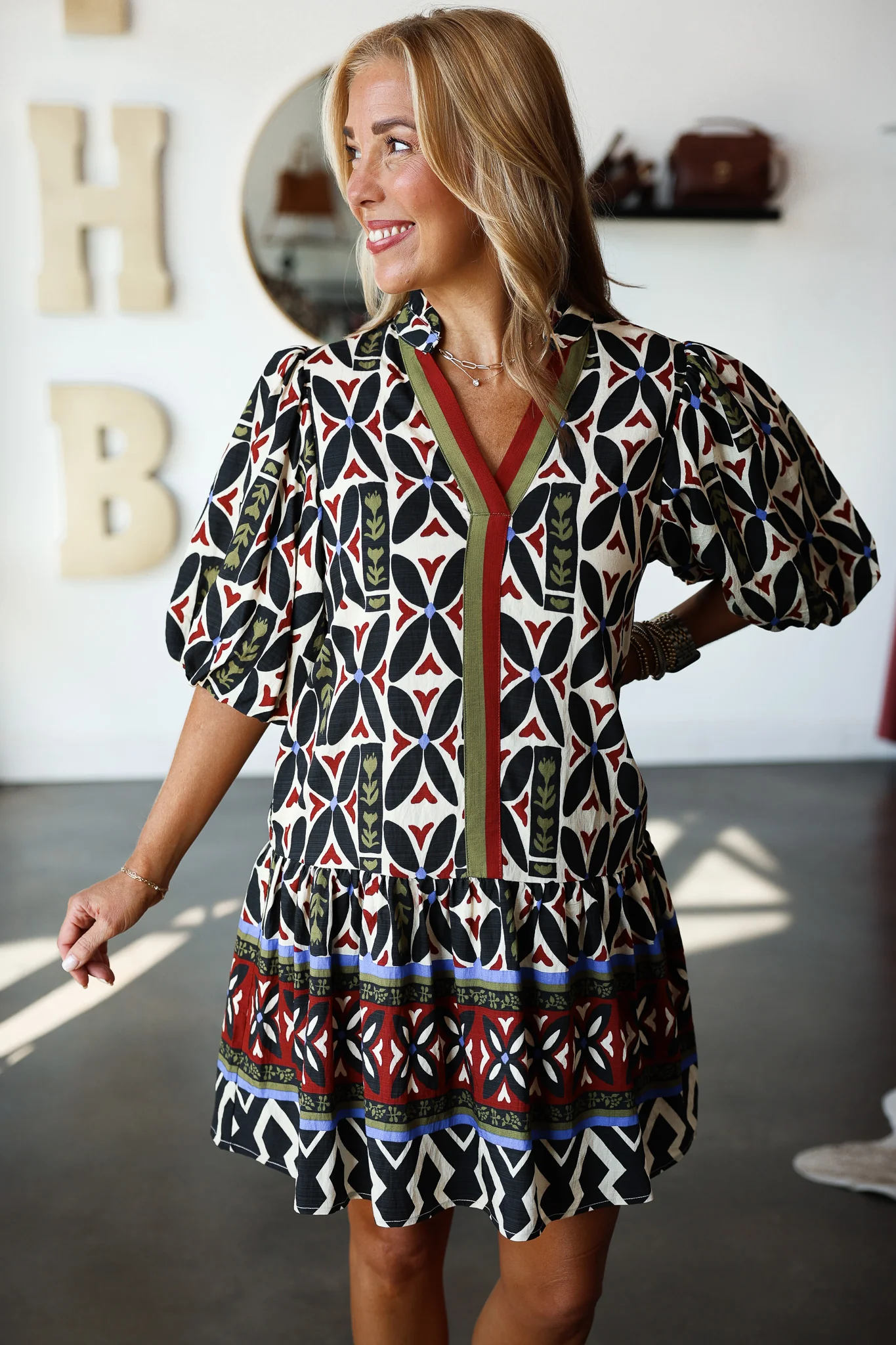 Mixed Print Dress - Image 4
