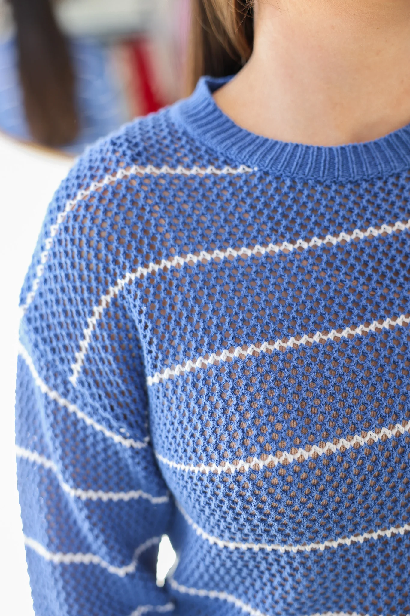 Open Knit Sweater - Pacific - Image 7