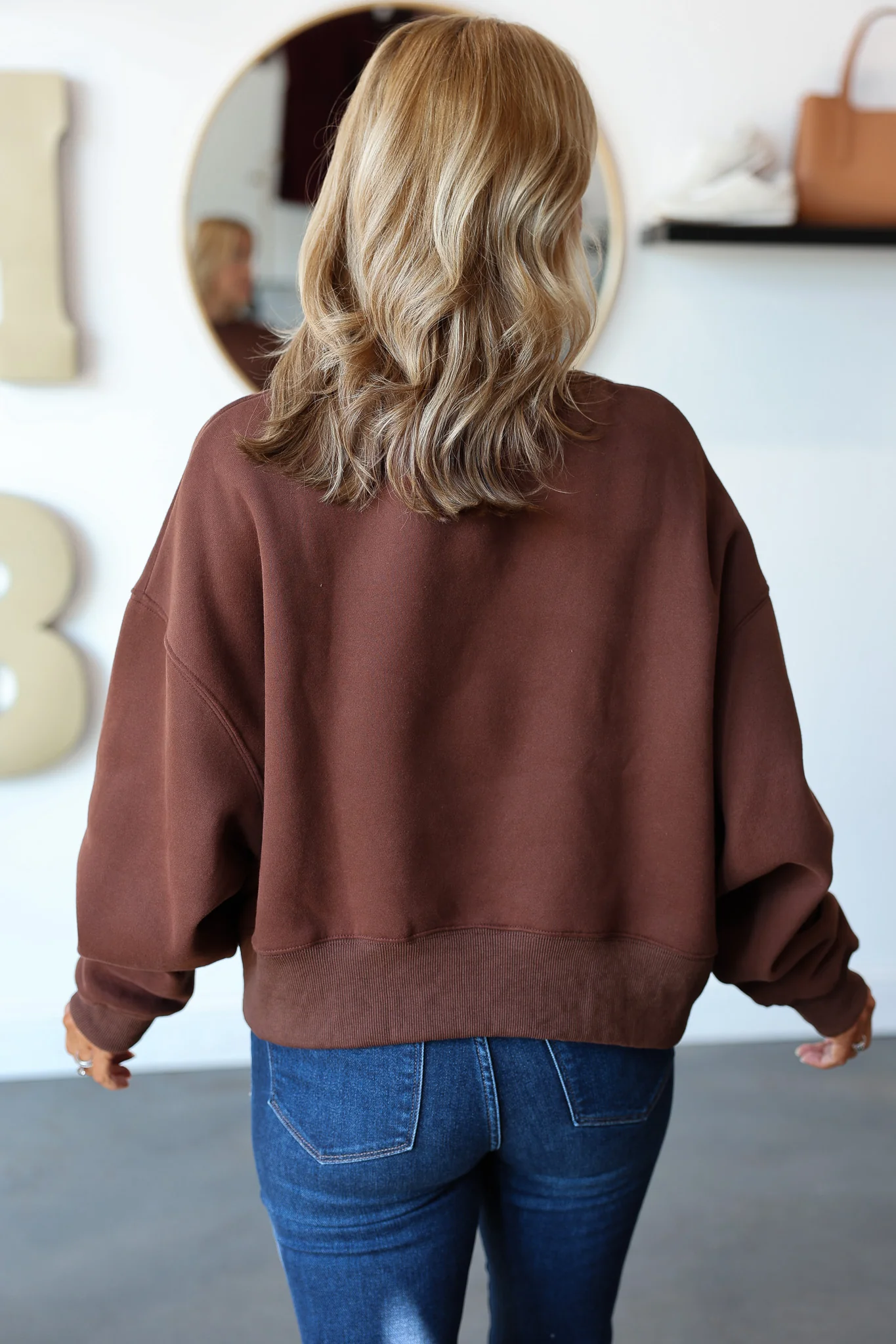 Oversized Sweatshirt - Chocolate - Image 6