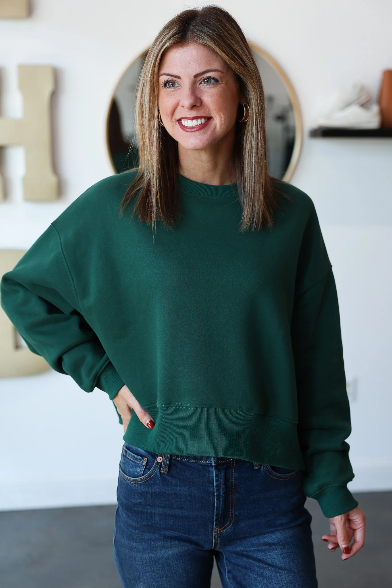 Oversized Sweatshirt - Hunter - Image 4