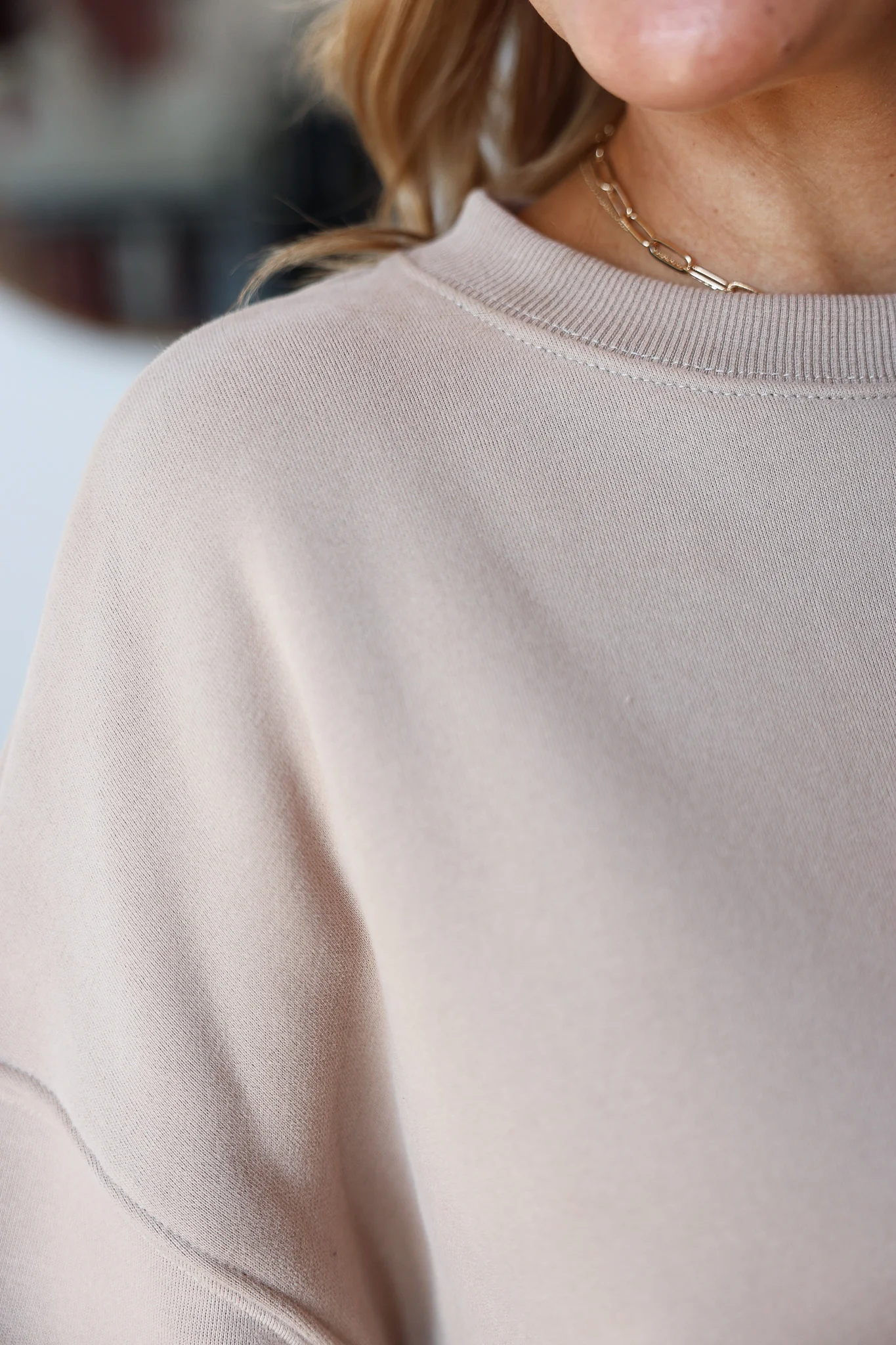 Oversized Sweatshirt - Mocha - Image 7