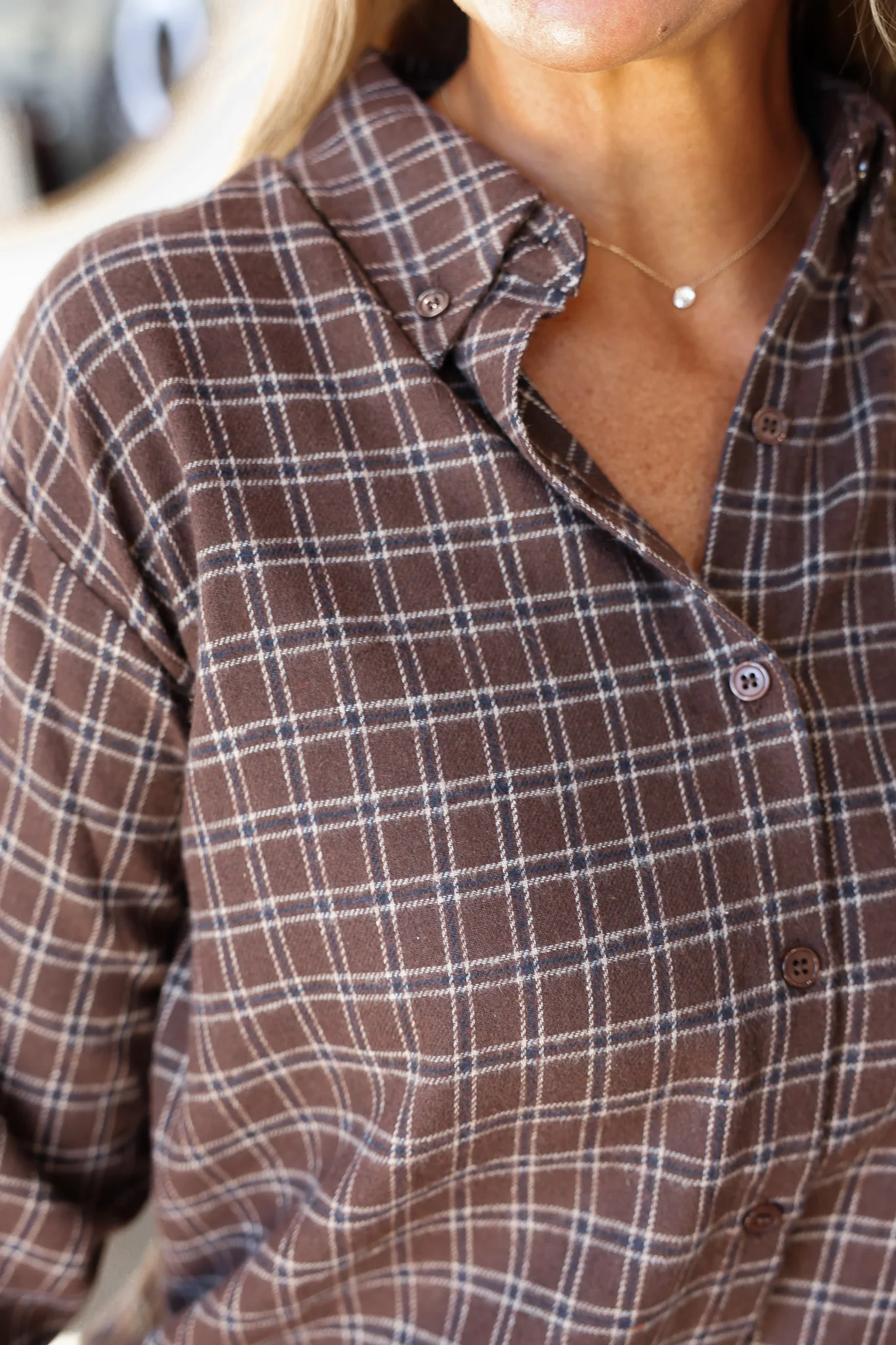 Plaid Button Down - Brown - Image 7