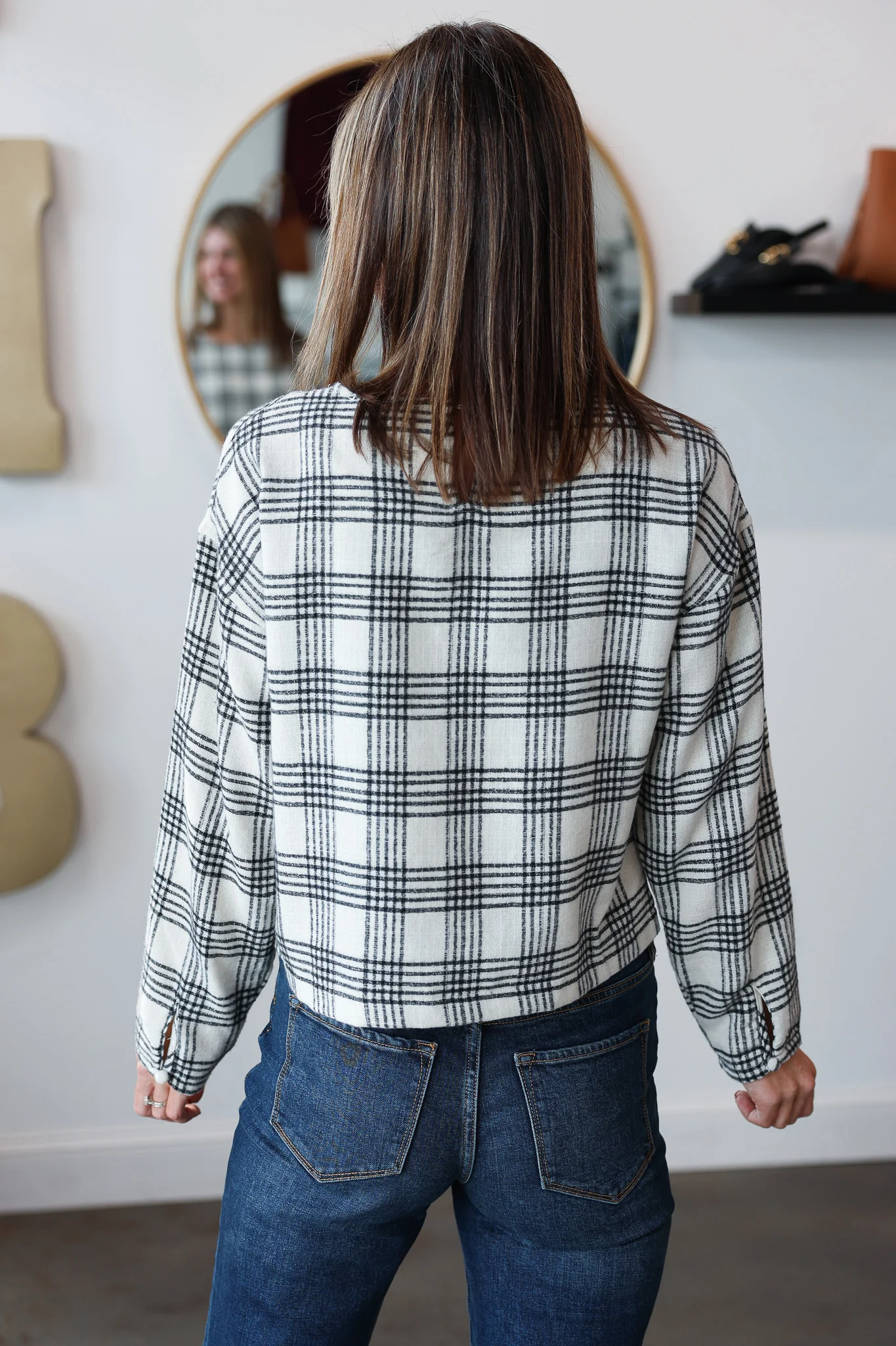 Plaid Long Sleeve Top - Image 5