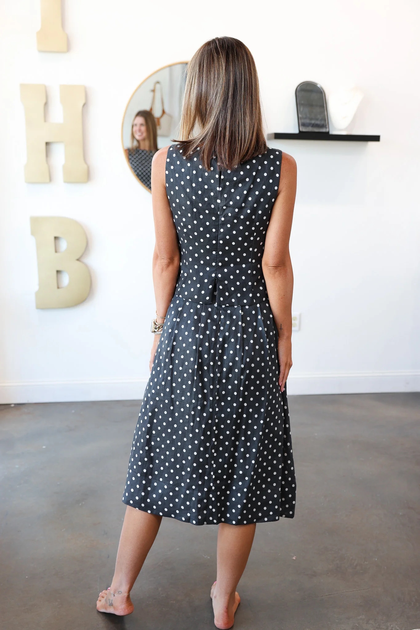 Polka Dot Midi Skirt - Image 4