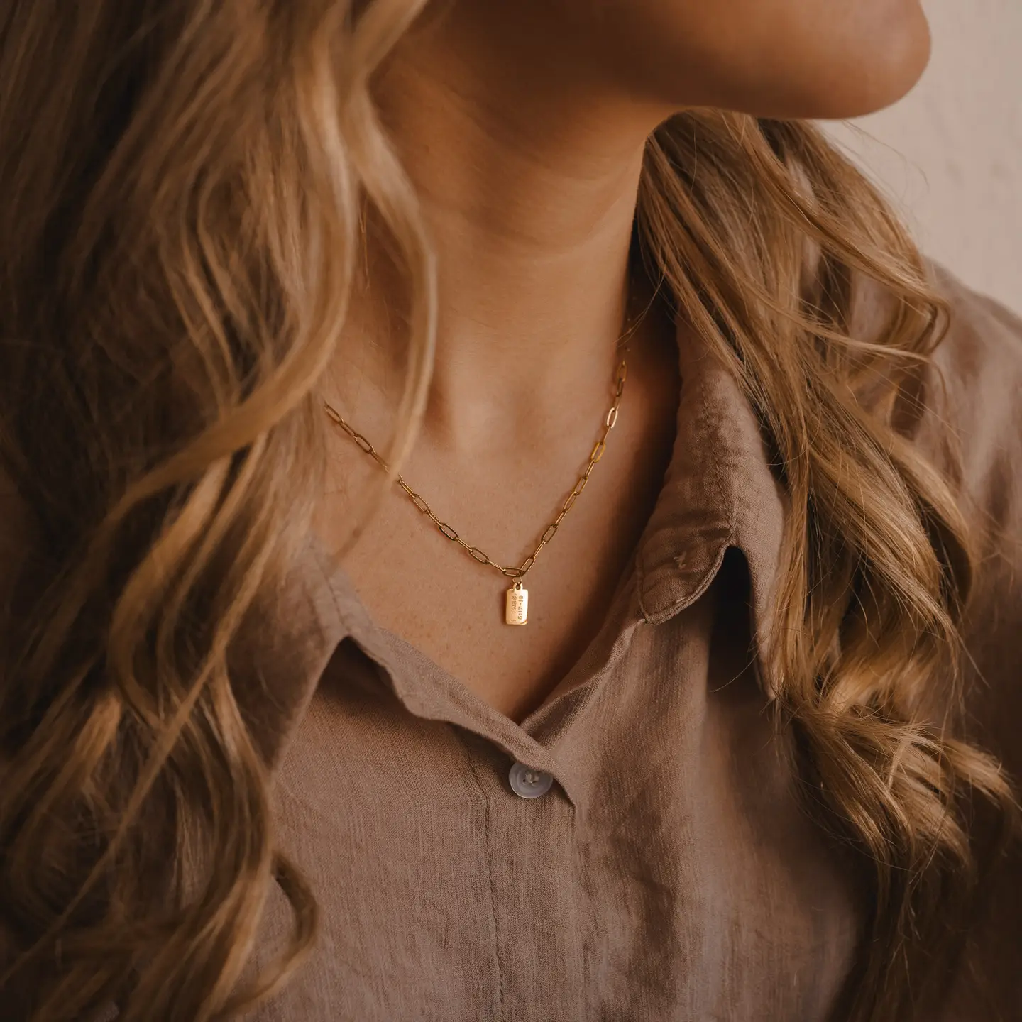 Pray Big Mini Tag Necklace - Image 3