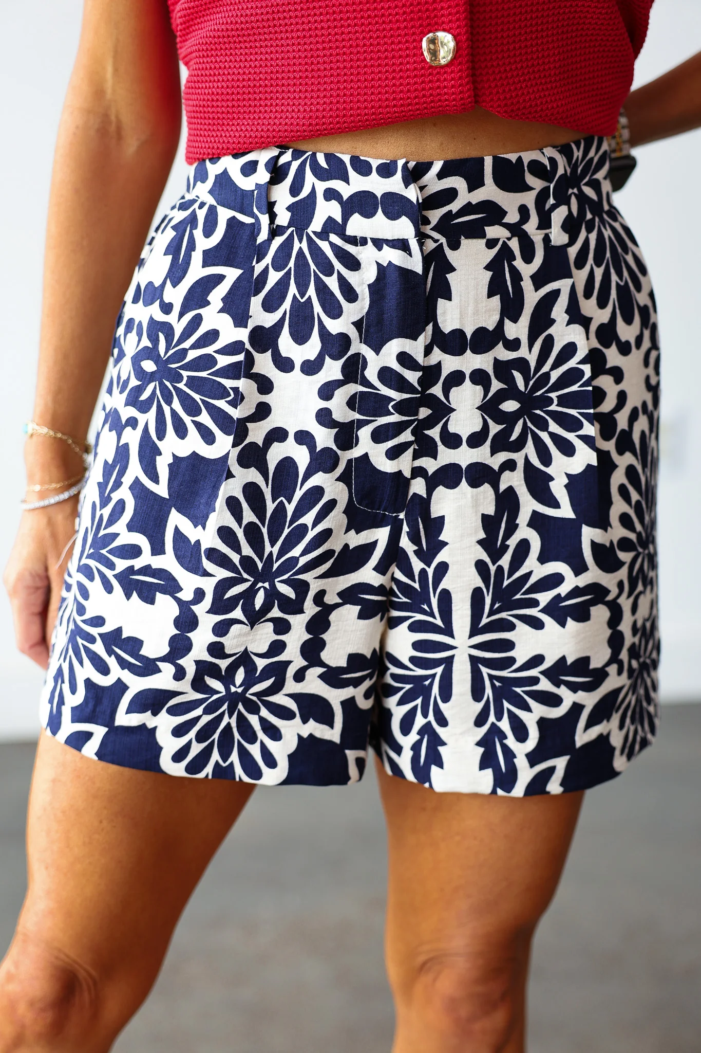 Printed Shorts - Navy - Image 2