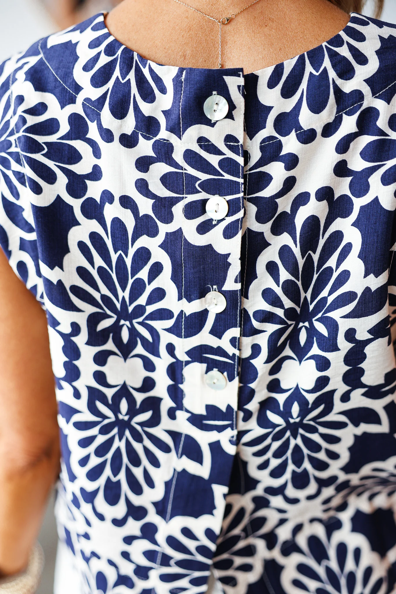 Printed Tank - Navy - Image 6