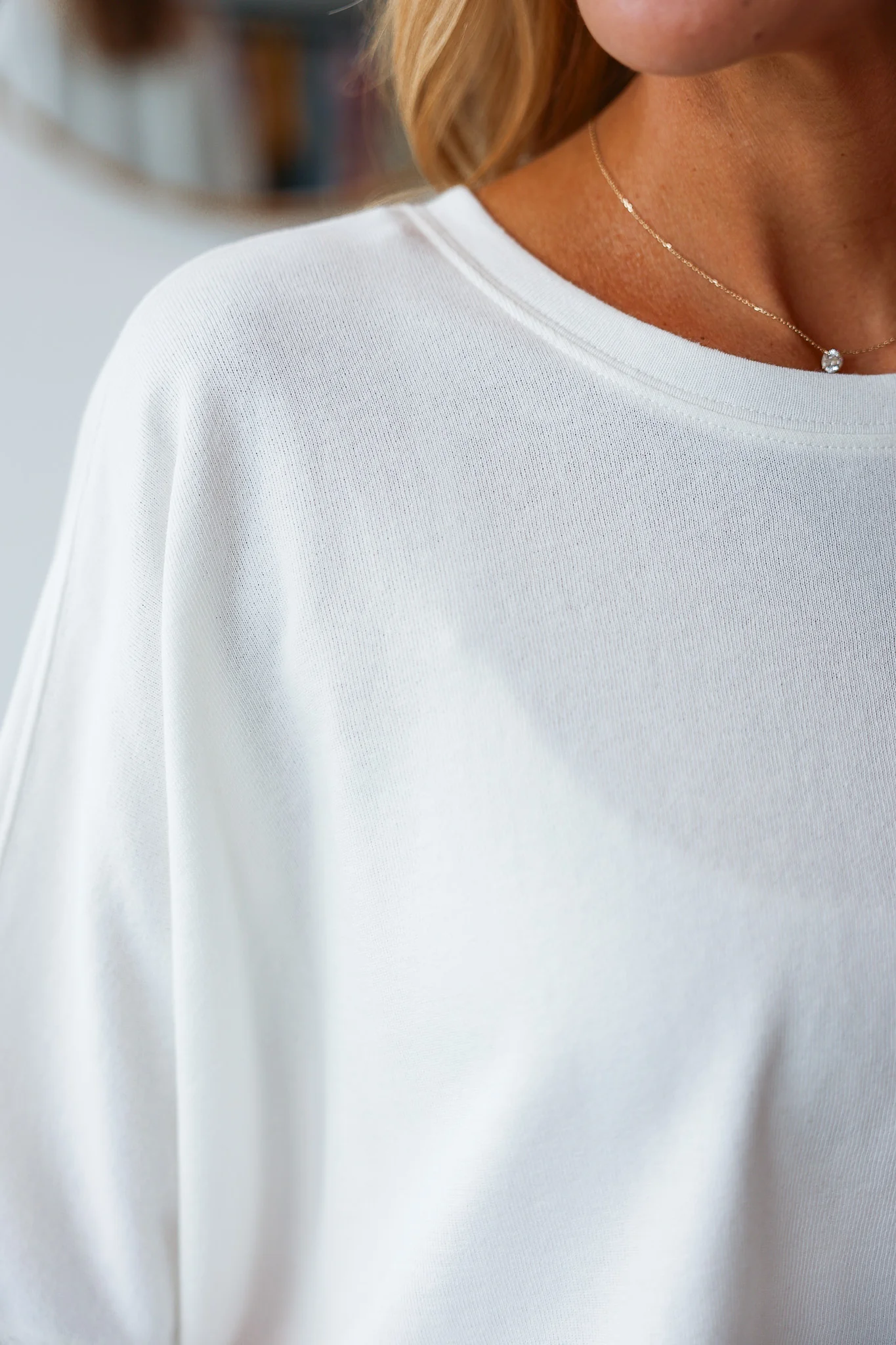 Relaxed Knit Top - Off White - Image 8