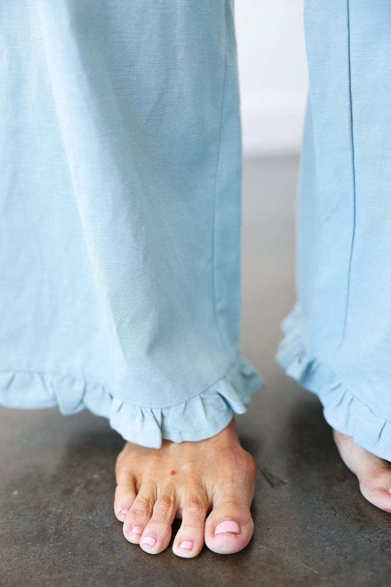 Ruffle Hem Pants - Sage - Image 3