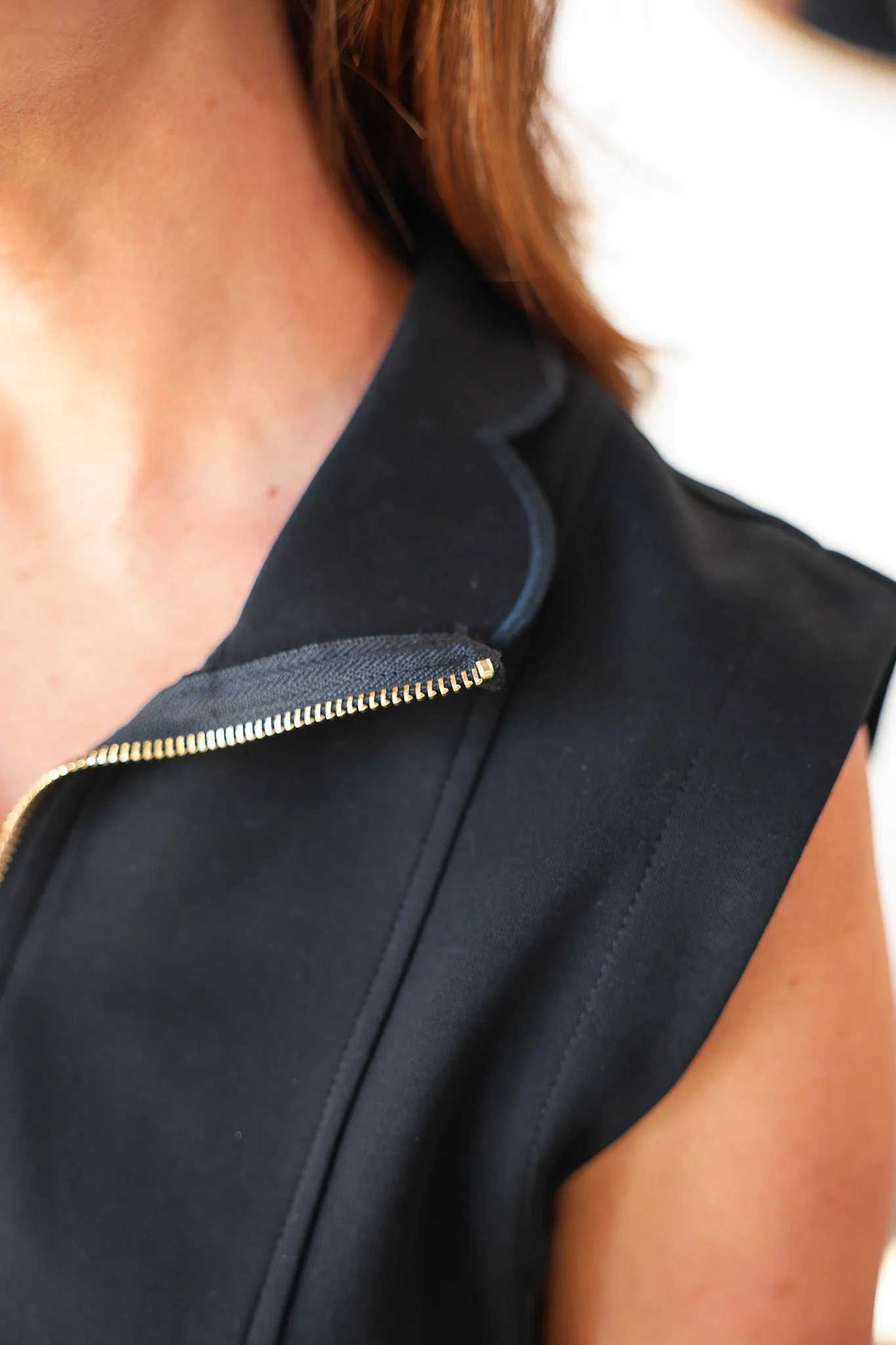 Scallop Trim Scuba Dress - Black - Image 6