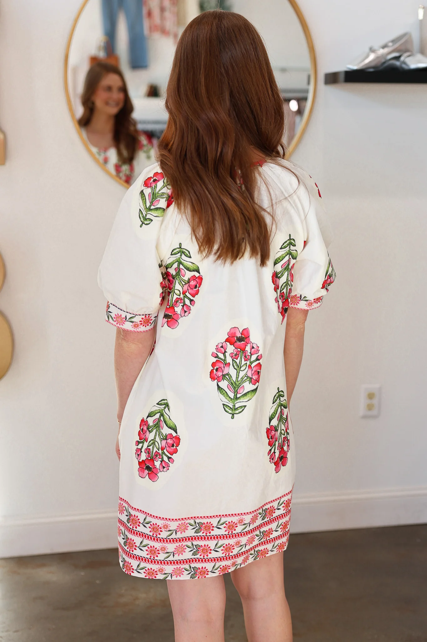 Scoop Neck Floral Dress - Image 6