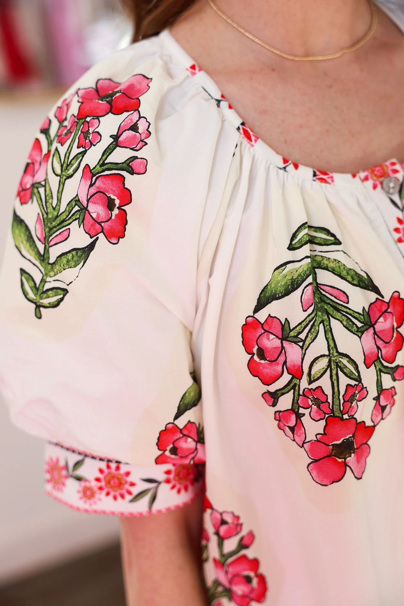 Scoop Neck Floral Dress - Image 7